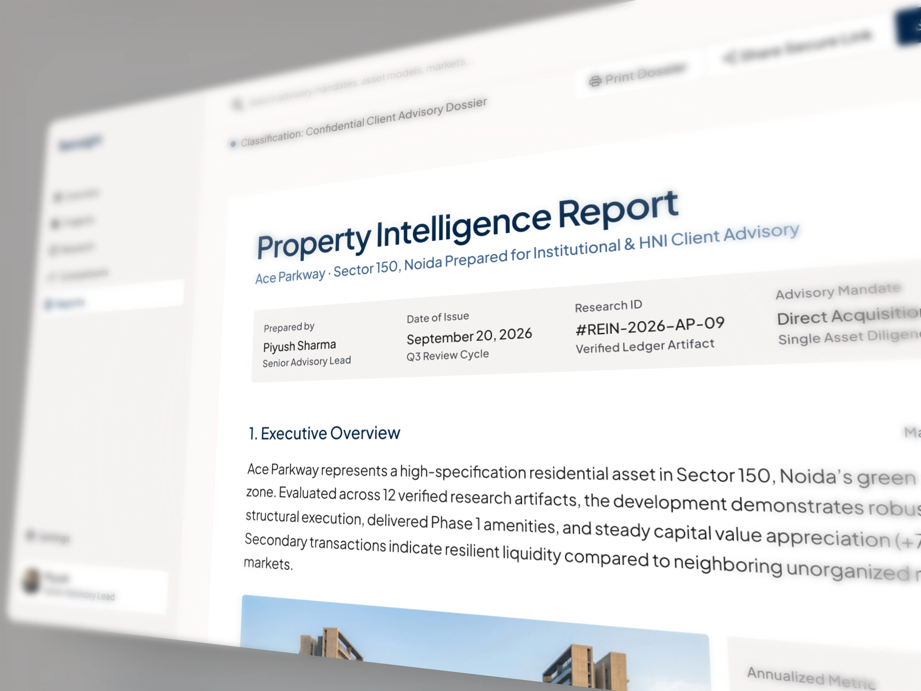 ReInsight property intelligence and feasibility report